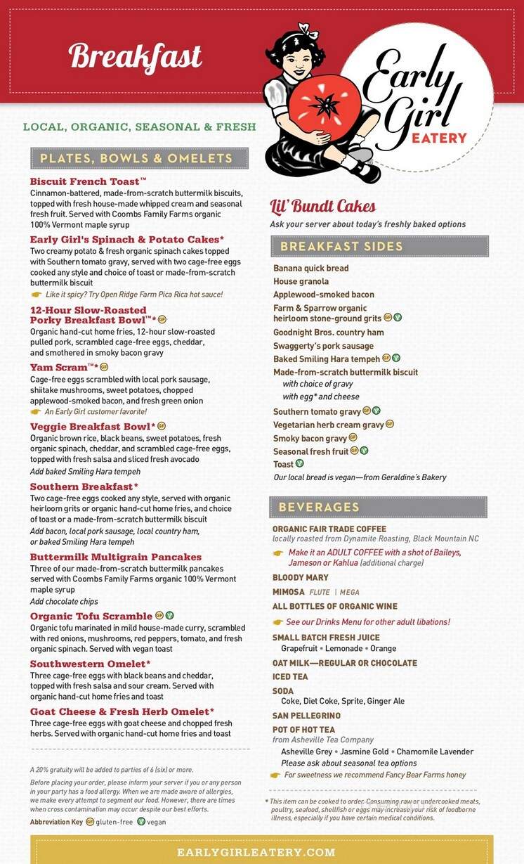 Early Girl Eatery - Asheville, NC menu_pic