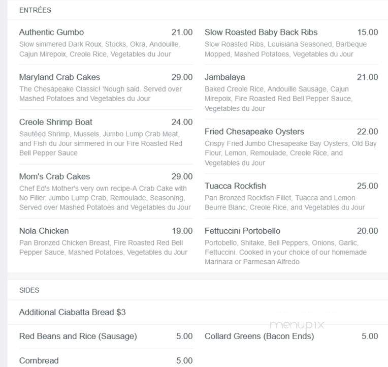 Ethel & Ramone's - Baltimore, MD menu_pic