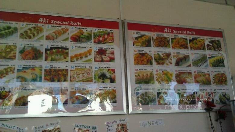 Aki Sushi - Cypress, CA menu_pic
