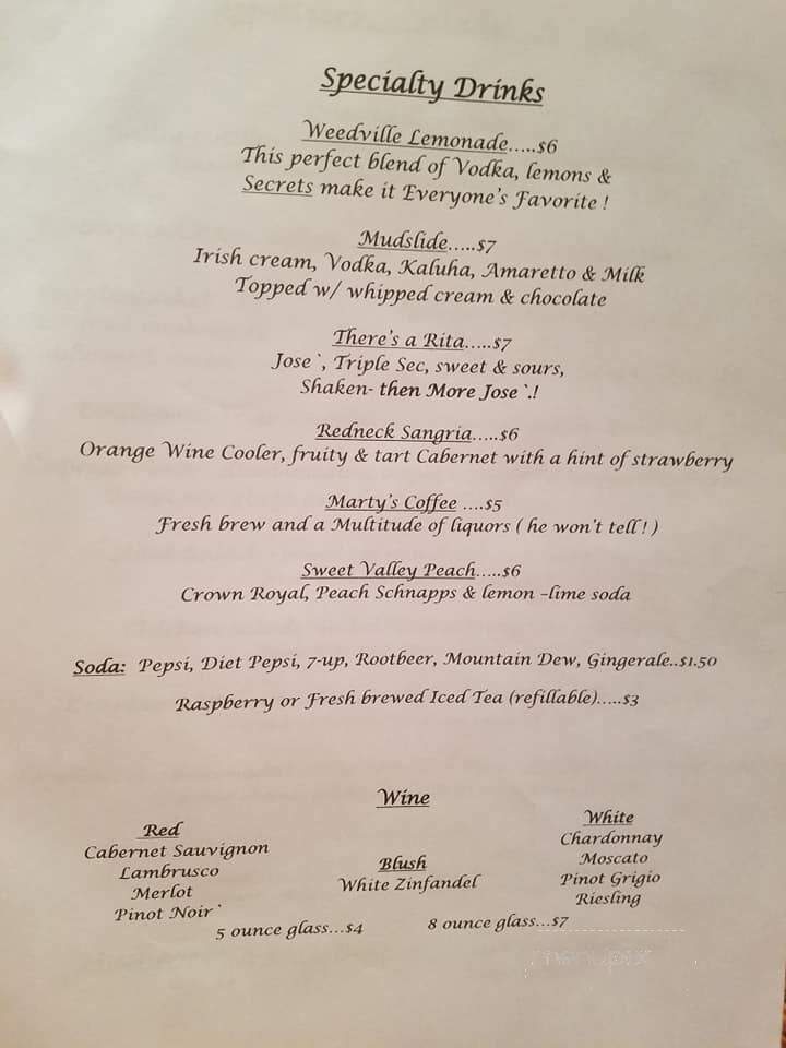 Big Trout - Weedville, PA menu_pic