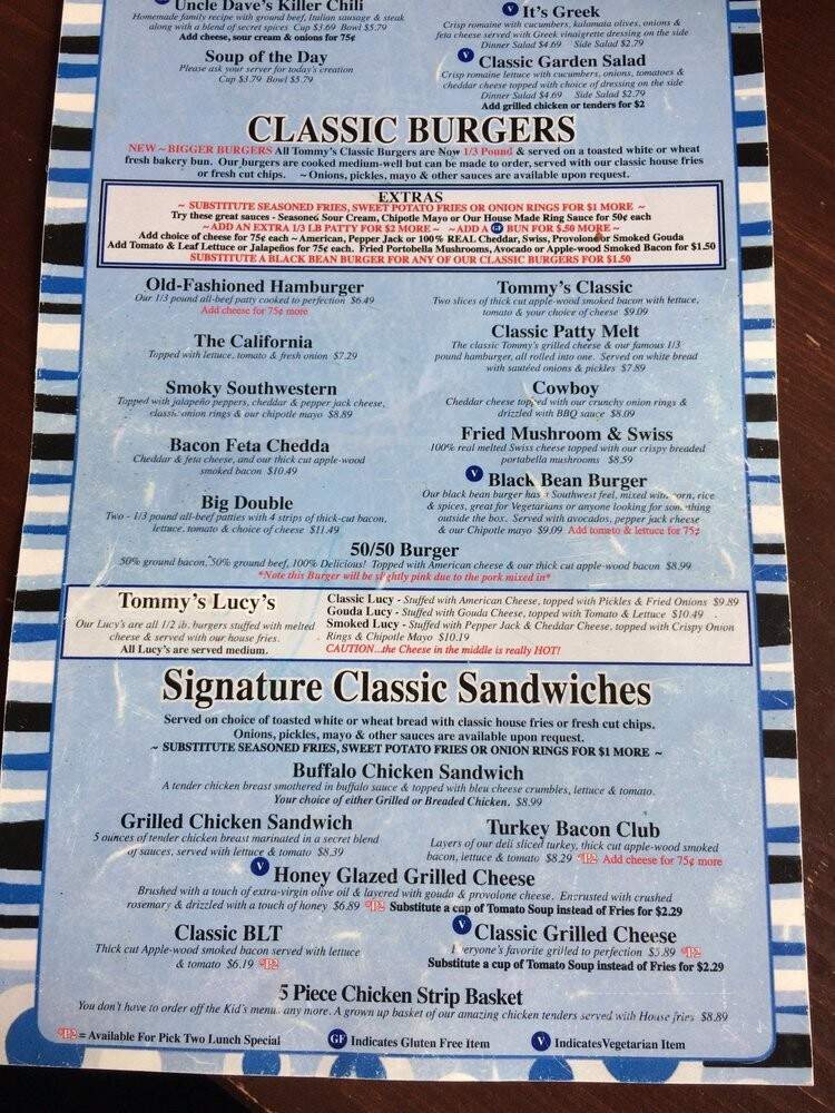Tommy's Old Fashioned Malt Shop - Chaska, MN menu_pic
