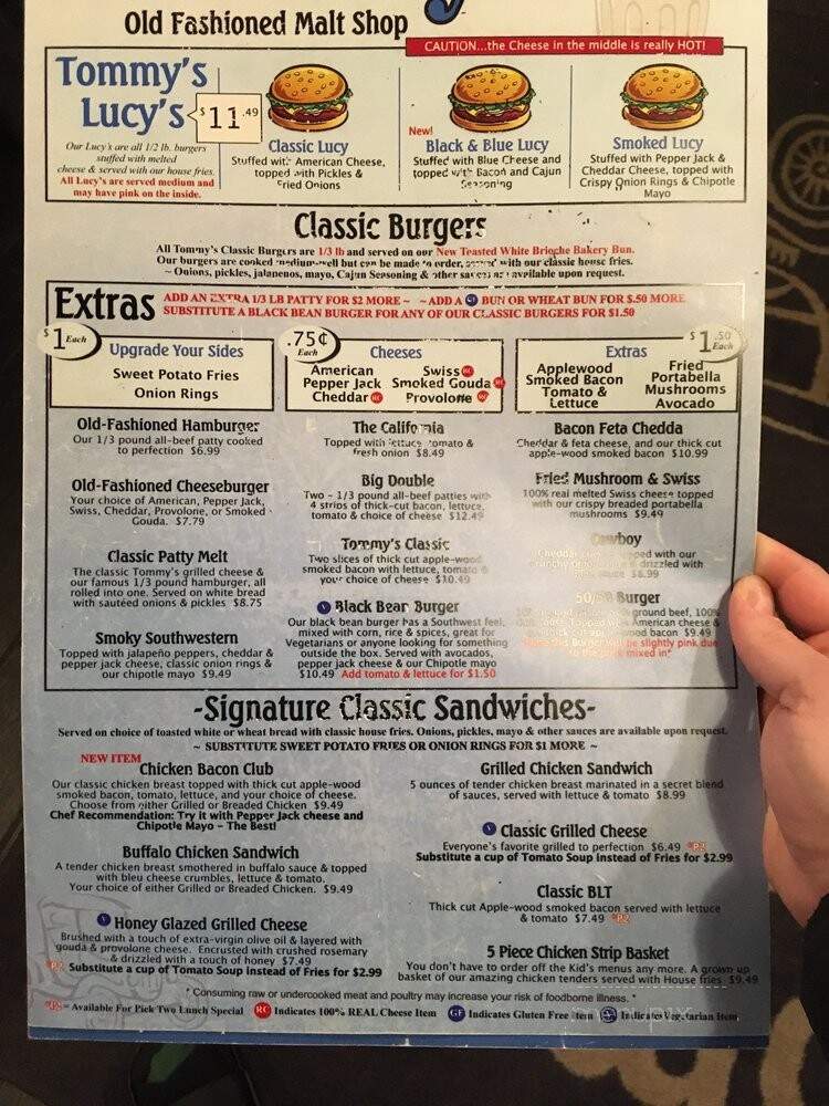 Tommy's Old Fashioned Malt Shop - Chaska, MN menu_pic