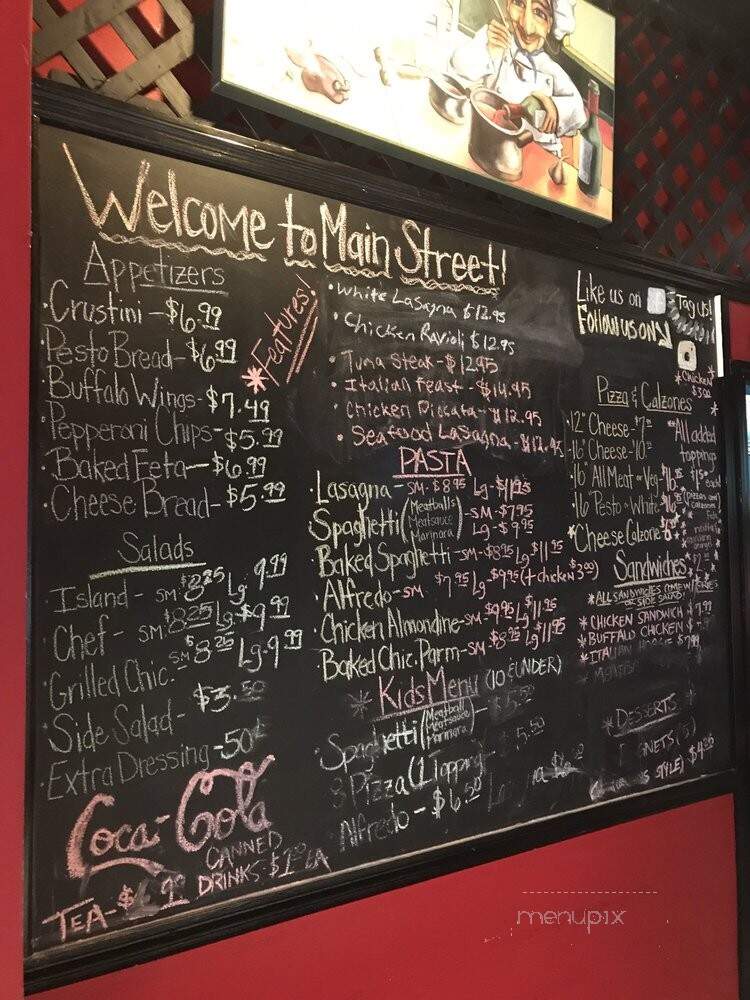 Main Street Italian Bistro - Springville, AL menu_pic