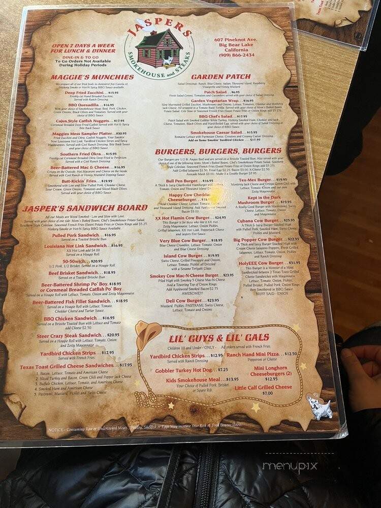 Jasper's Smokehouse and Steaks - Big Bear Lake, CA