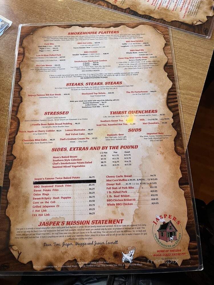 Jasper's Smokehouse and Steaks - Big Bear Lake, CA