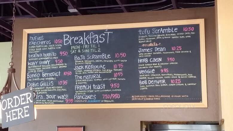 Beatnik's Coffee House - Chico, CA menu_pic