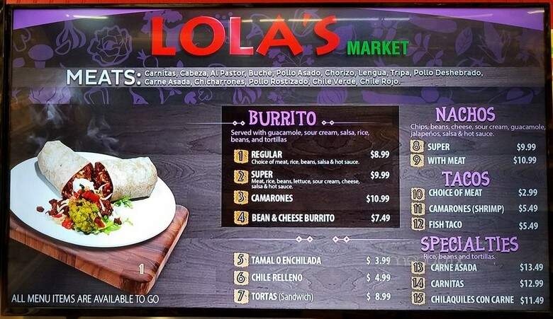 Lola's Market - Healdsburg, CA menu_pic