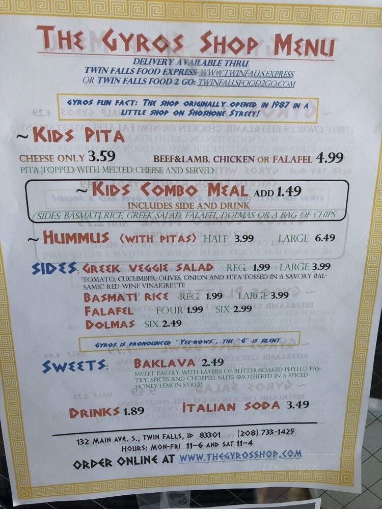 Origanal Gyros Coffee Shop - Twin Falls, ID menu_pic