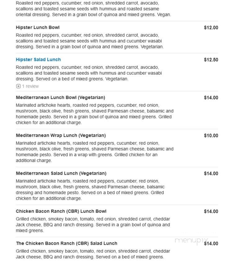 Blackbird Cafe - Groton, MA menu_pic