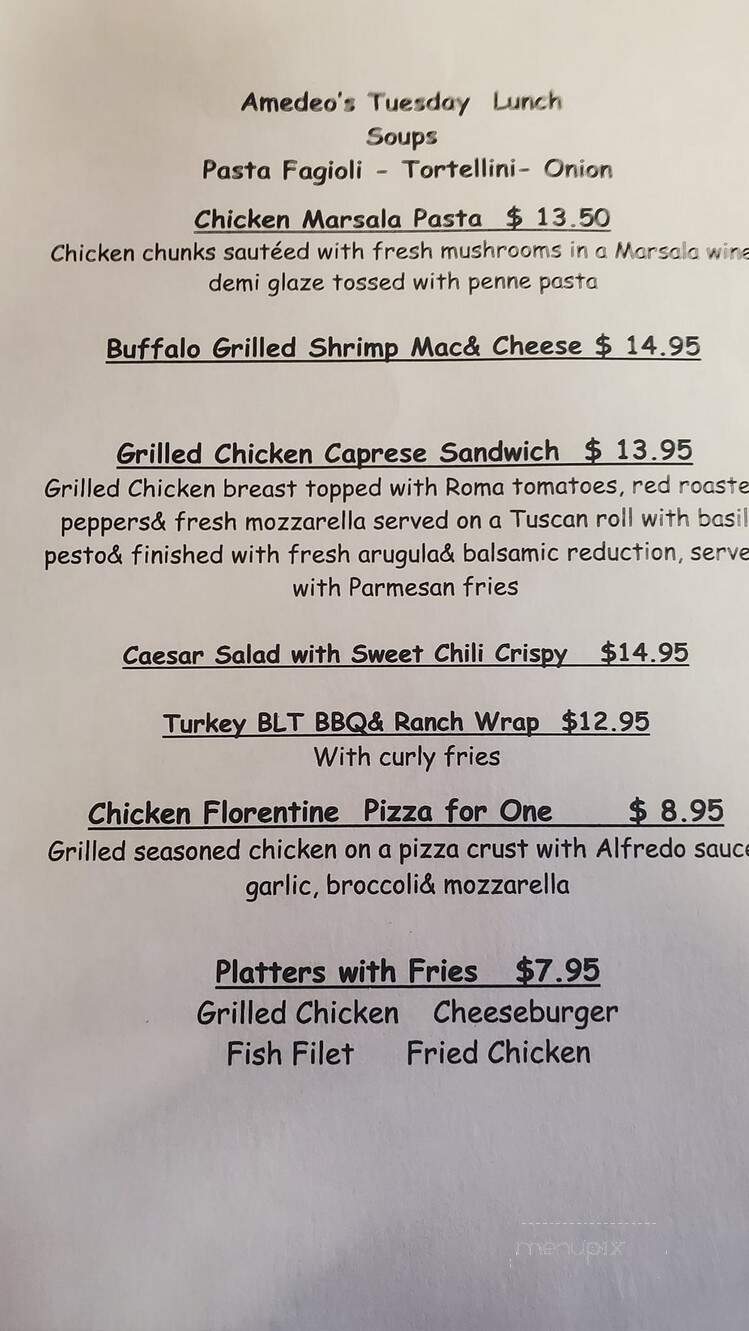 Amedeo's - Holyoke, MA menu_pic