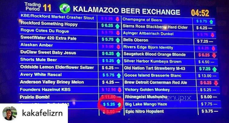 Kalamazoo Beer Exchange - Kalamazoo, MI menu_pic