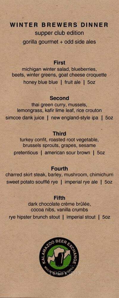 Kalamazoo Beer Exchange - Kalamazoo, MI menu_pic