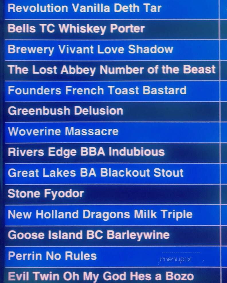 Kalamazoo Beer Exchange - Kalamazoo, MI menu_pic