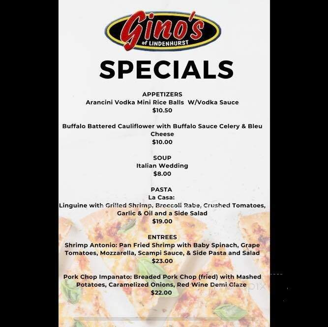 Ginos of Lindenhurst - Lindenhurst, NY menu_pic