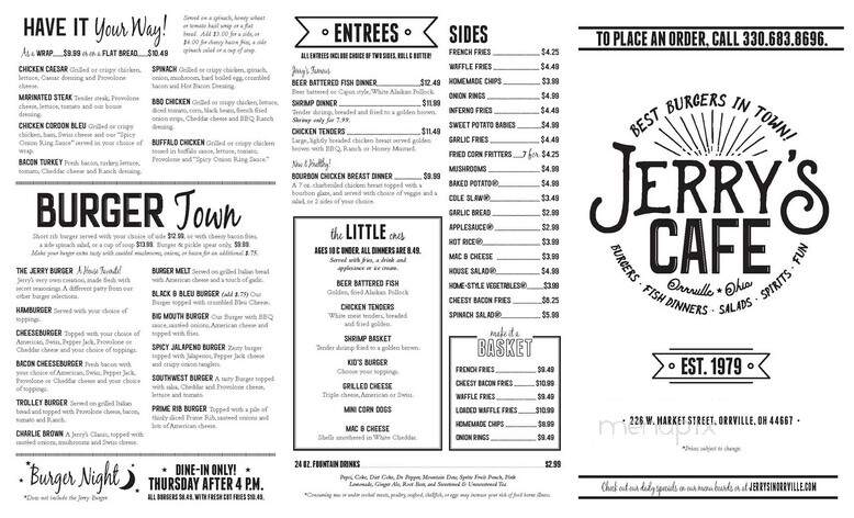 Jerry's Cafe - Orrville, OH menu_pic