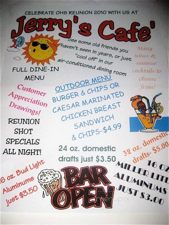Jerry's Cafe - Orrville, OH menu_pic