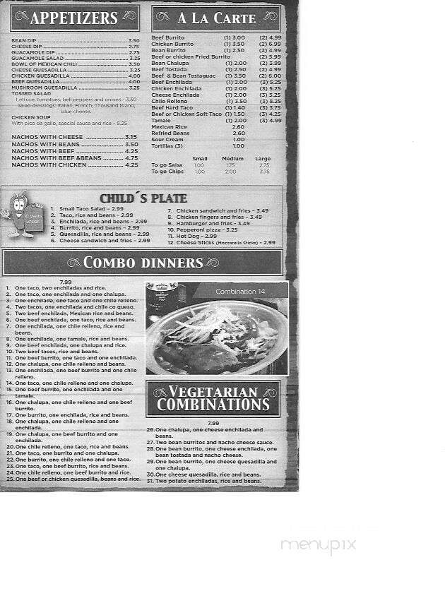 El Picante - Maineville, OH menu_pic