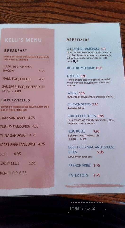 Kelli's - Salem, OR menu_pic