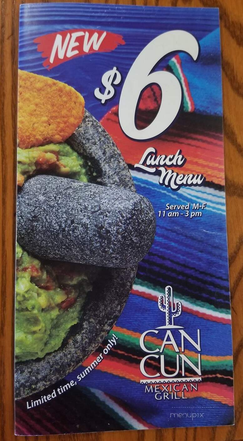 Cancun Mexican Grill - Menomonie, WI menu_pic