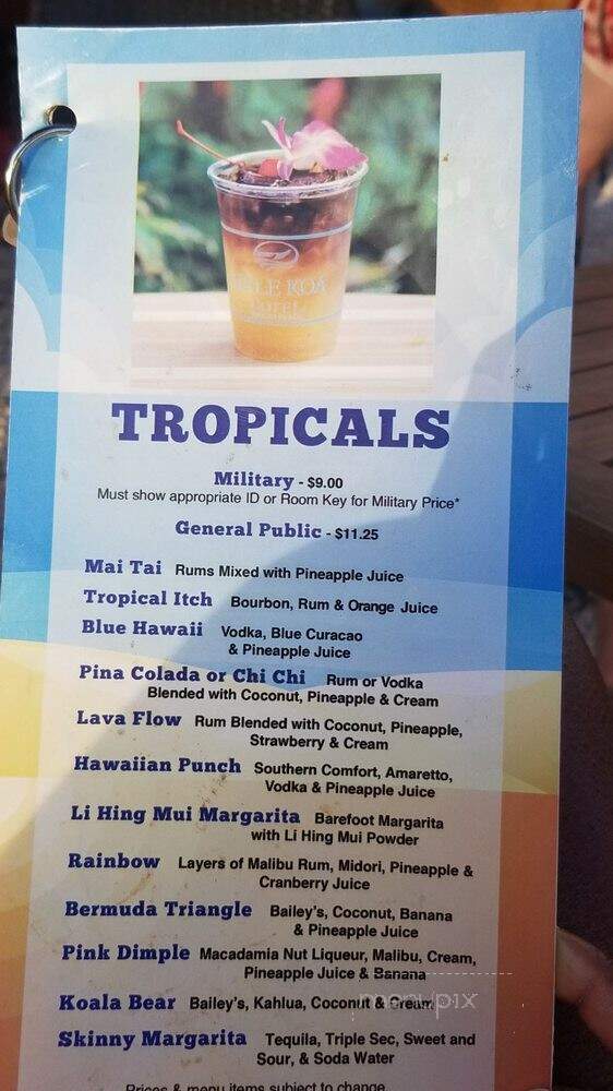 Hale Koa Hotel - Honolulu, HI menu_pic