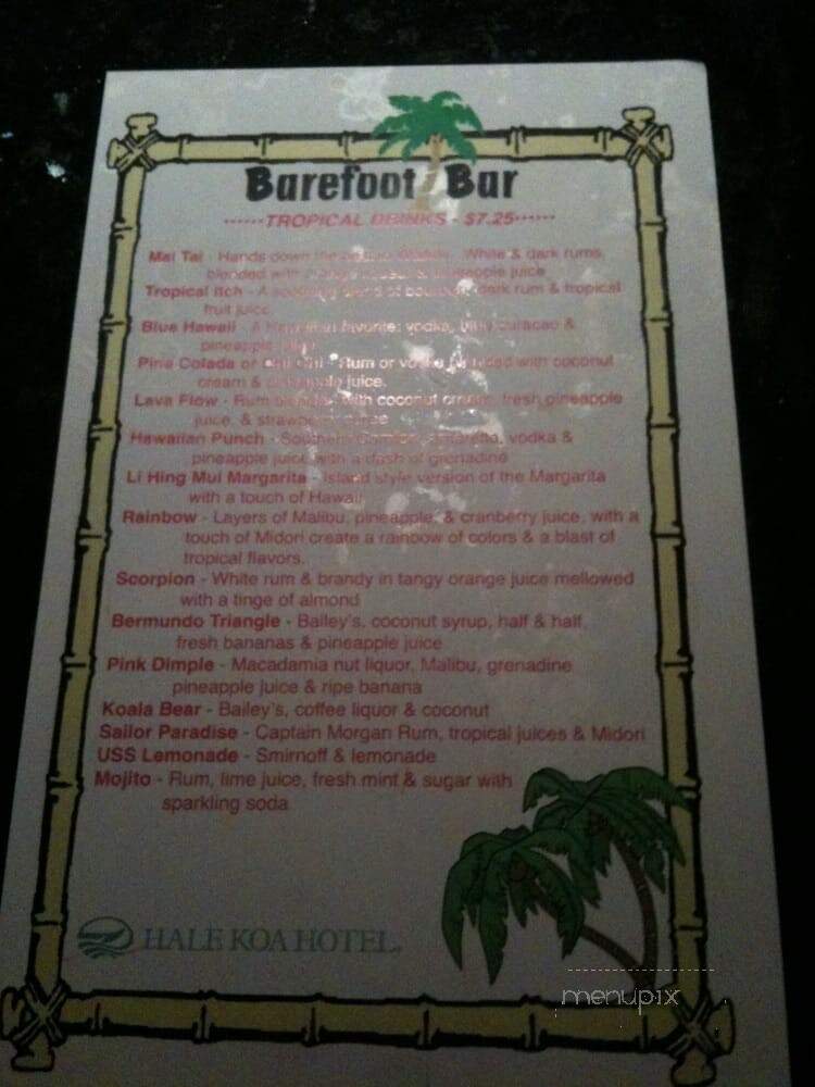 Hale Koa Hotel - Honolulu, HI menu_pic