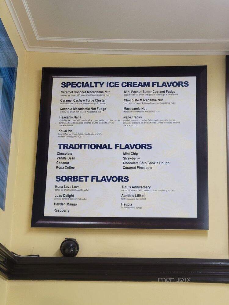 Lappert's Ice Cream - Lahaina, HI menu_pic