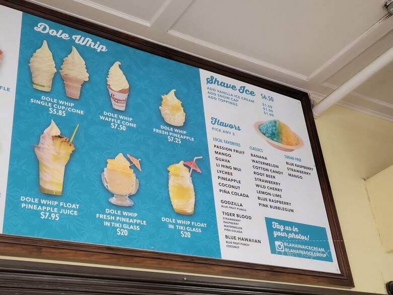 Lappert's Ice Cream - Lahaina, HI menu_pic