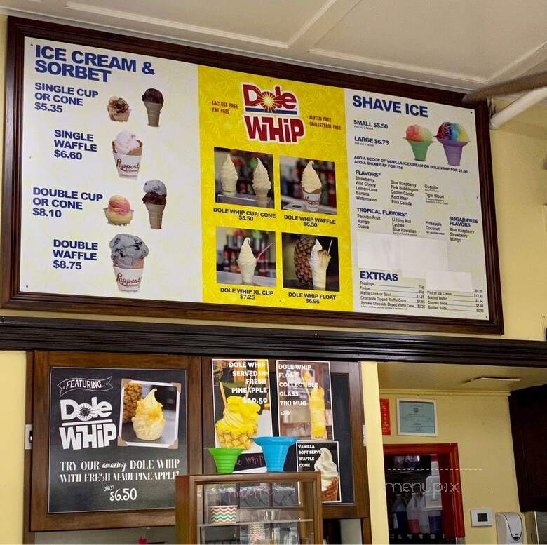 Lappert's Ice Cream - Lahaina, HI menu_pic