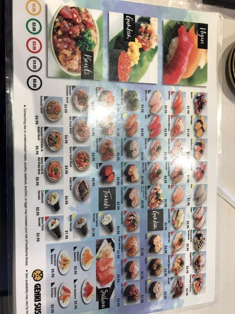 Genki Sushi - Kahului, HI menu_pic