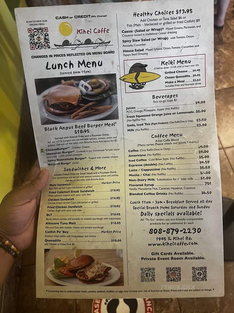 Kihei Caffe - Kihei, HI menu_pic