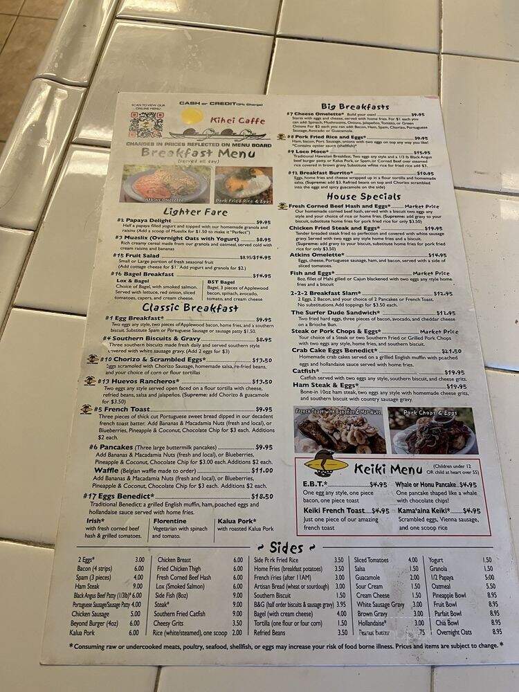 Kihei Caffe - Kihei, HI menu_pic