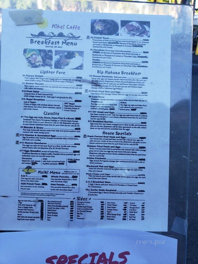 Kihei Caffe - Kihei, HI menu_pic