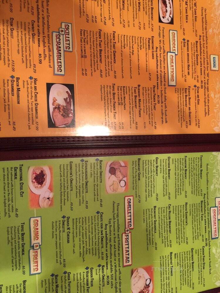 Eggington's Restaurant - Casper, WY menu_pic