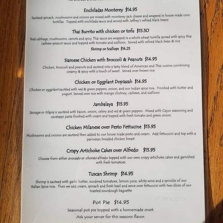 Jeffrey's Bistro - Laramie, WY menu_pic