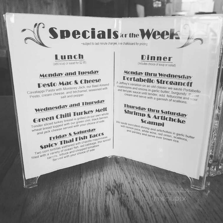 Jeffrey's Bistro - Laramie, WY menu_pic