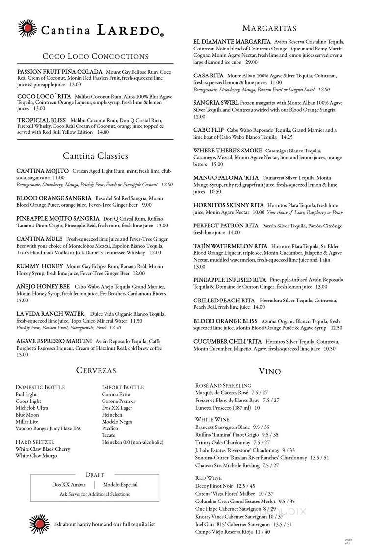 Cantina Laredo - Houston, TX menu_pic