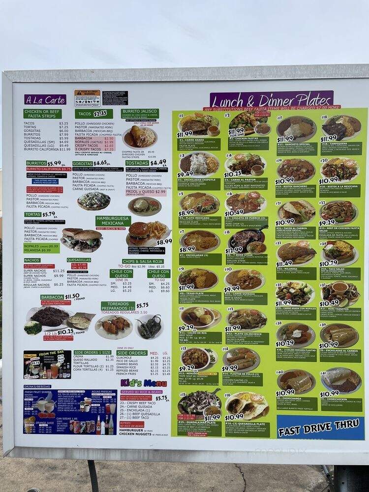 Ranchito Taqueria & Restaurant - Houston, TX menu_pic