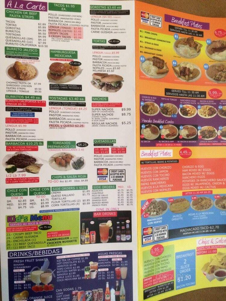 Ranchito Taqueria & Restaurant - Houston, TX menu_pic