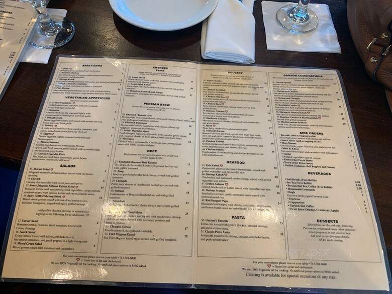 Garson - Houston, TX menu_pic