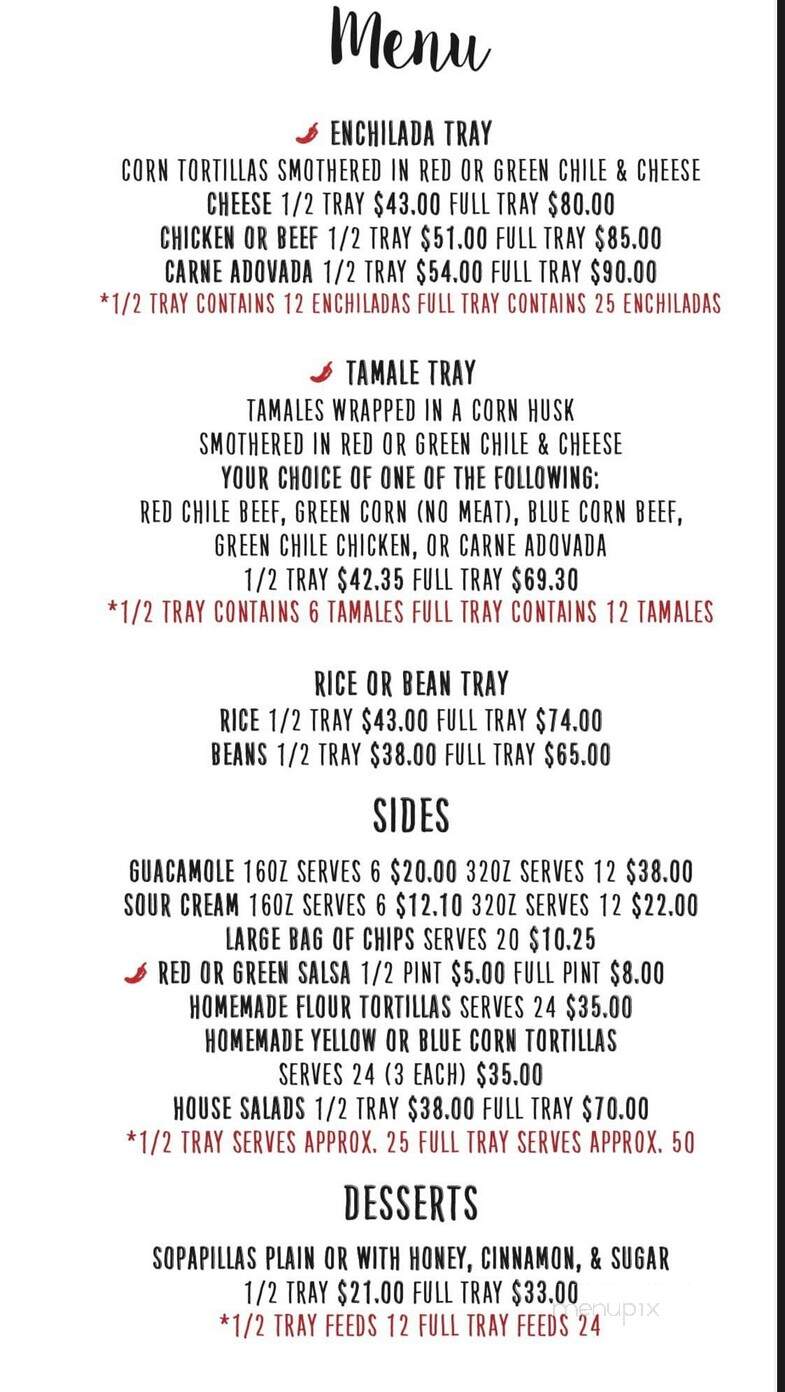 Los Dos Molinos - Mesa, AZ menu_pic