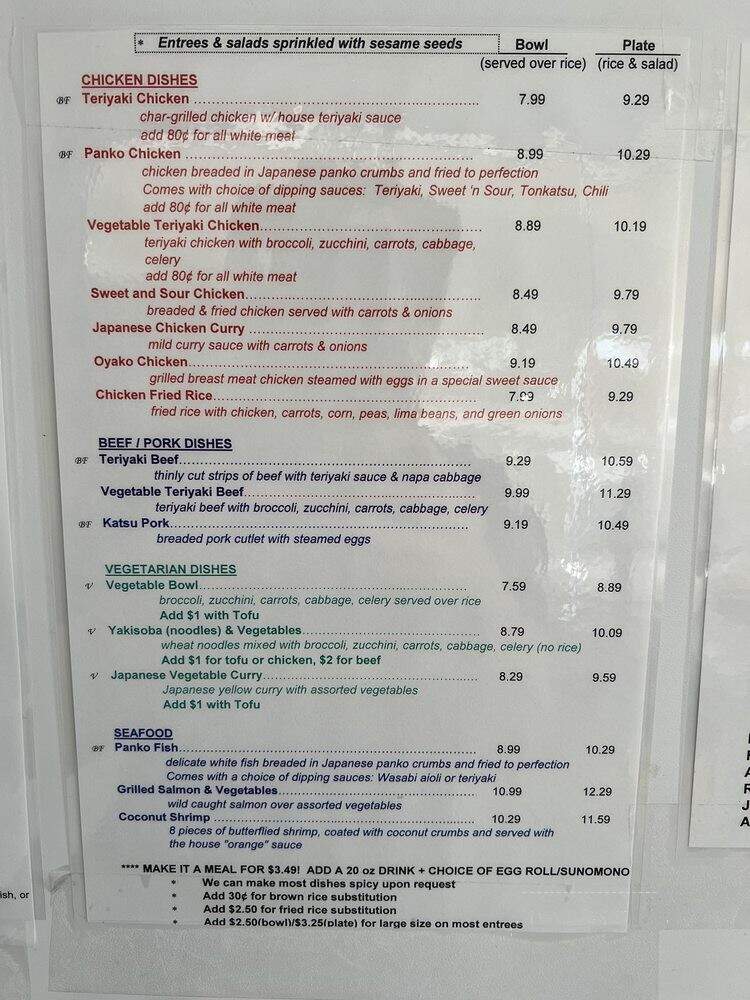 Blue Fin - Phoenix, AZ menu_pic