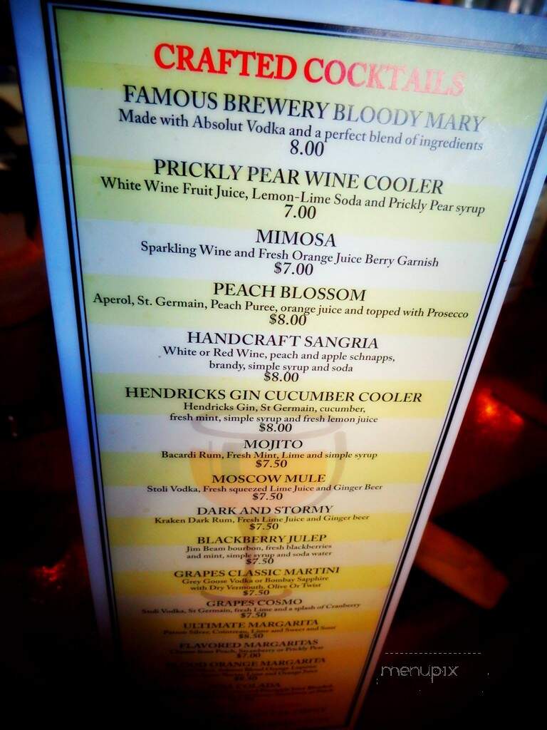 Grapes Restaurant & Bar - Jerome, AZ menu_pic
