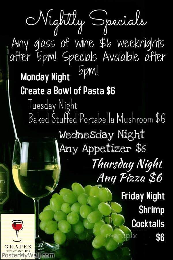 Grapes Restaurant & Bar - Jerome, AZ menu_pic