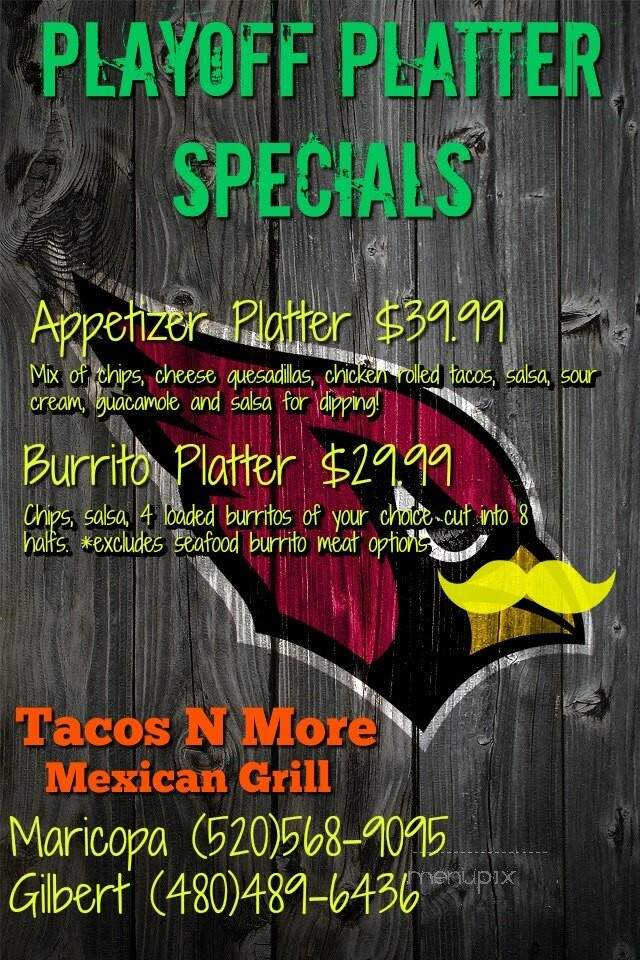 Taco's & More - Maricopa, AZ menu_pic