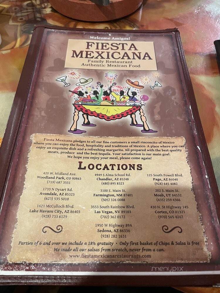Fiesta Mexicana Family - Page, AZ menu_pic