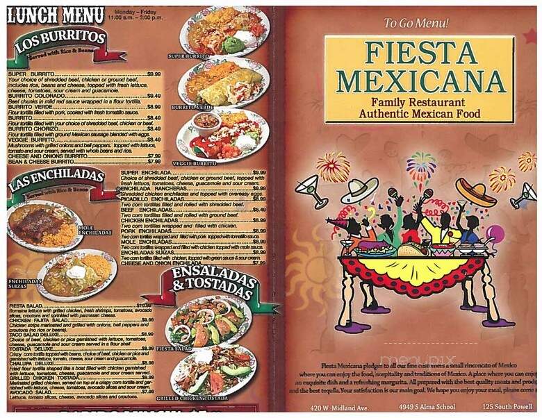 Fiesta Mexicana Family - Page, AZ menu_pic