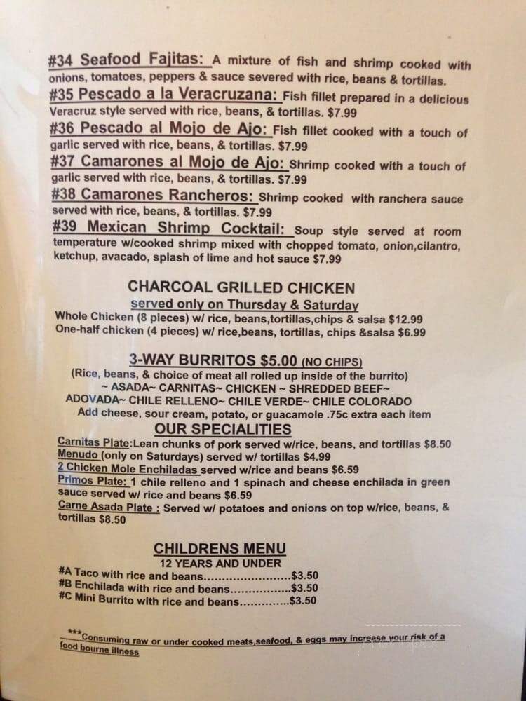 Maya Mexican Food To Go - Prescott Valley, AZ menu_pic