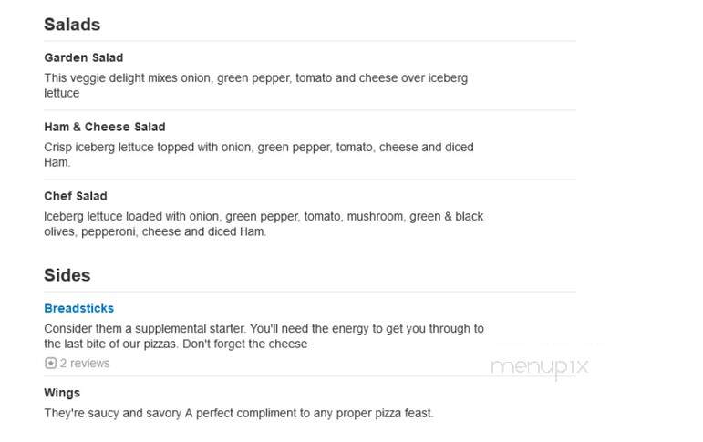 Jack's Pizza - Indianapolis, IN menu_pic