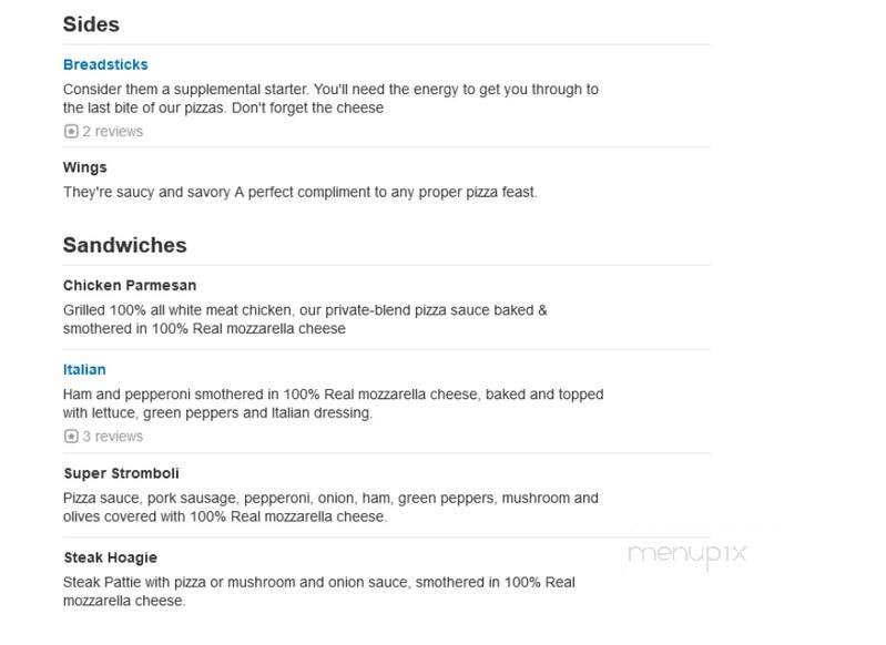Jack's Pizza - Indianapolis, IN menu_pic