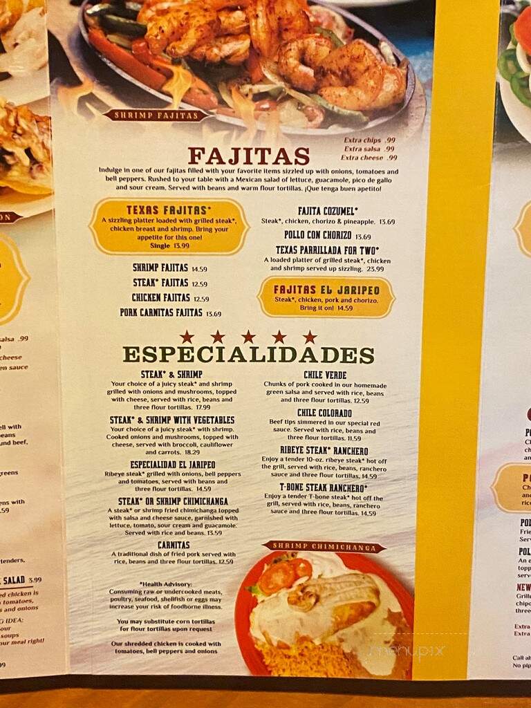 El Jaripeo - Indianapolis, IN menu_pic